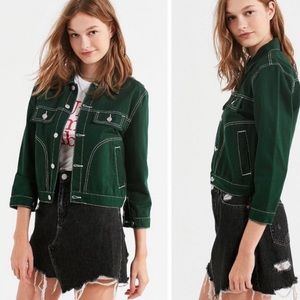 Unif denim green jacket i